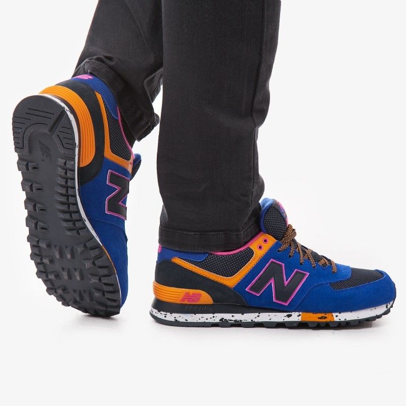 new balance ml574 blue/orange ml574bo new balance ml574 blue/orange ml574bo